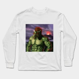 Volcano Troll Vacation Picture Fantasy Creatures Long Sleeve T-Shirt